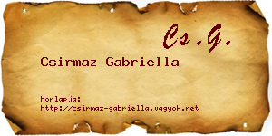 Csirmaz Gabriella névjegykártya