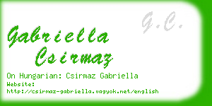 gabriella csirmaz business card